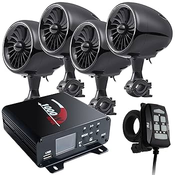 Amazon.co.jp: バイク用 オーディオ スピーカー 4ch 4台 最大