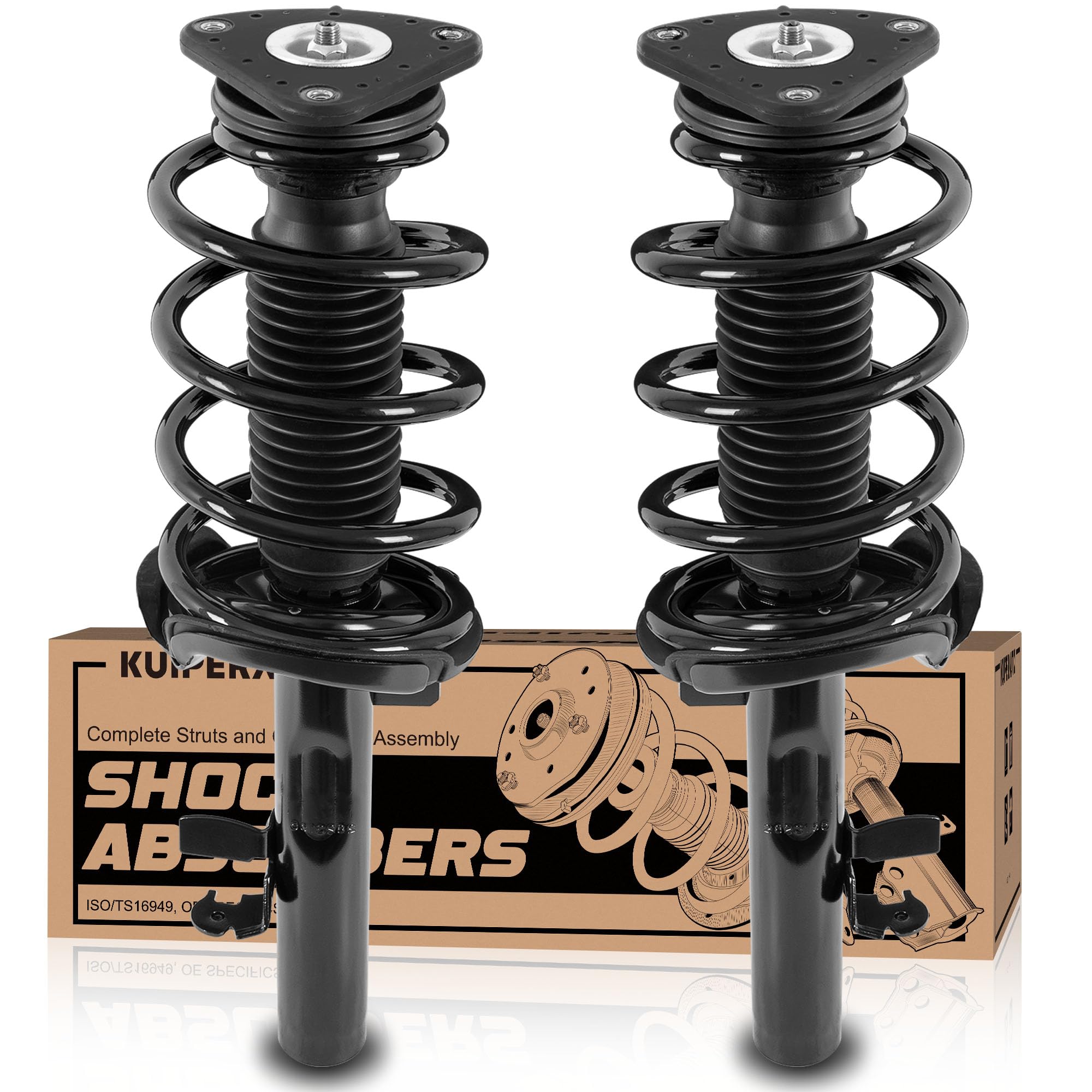 Pair Front Strut Assembly Compatible with 2013-2019 Ford Escape Coil Spring Shock Absorber 172618 172619