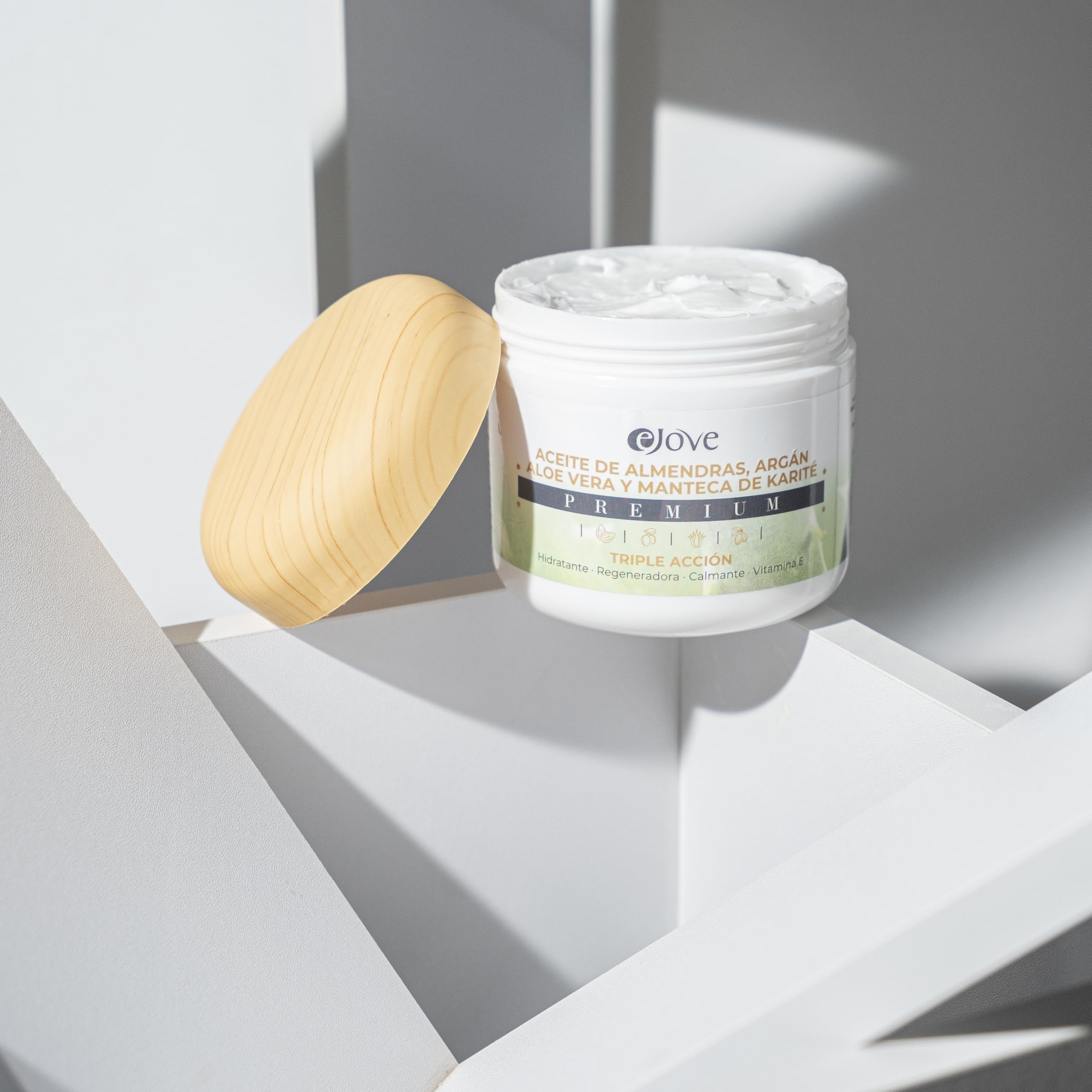 Ejove - Krem nawilżający do twarzy i ciała dla kobiet - Organiczne czyste masło shea - Aloes Vera - Olejek migdałowy - Arganowy - Krem przeciwstresowy - Masło Shea z witaminą E