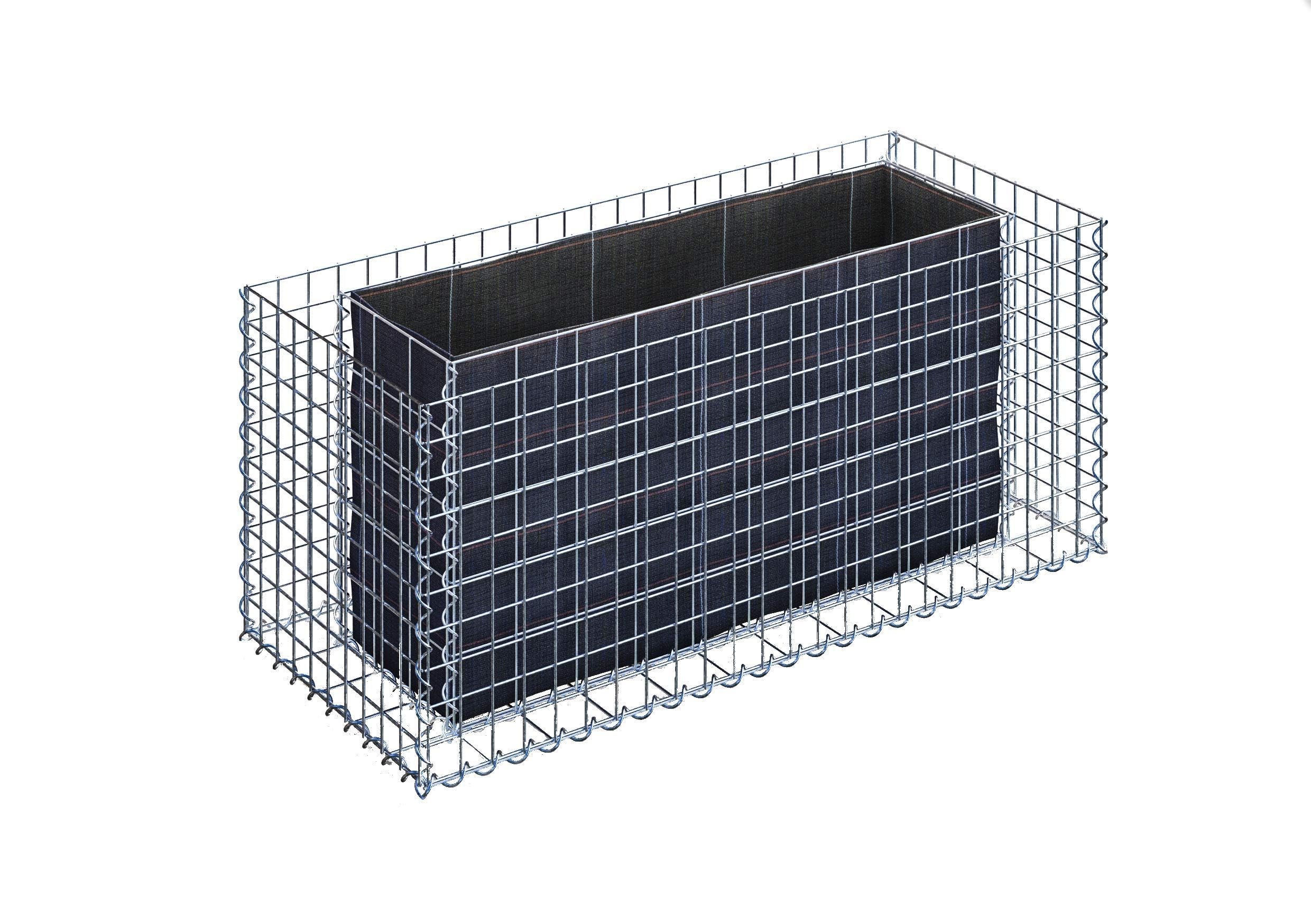 Gabiona - Gabionen Hochbeet HxBxT: 120x50x50 cm - Eckiger Gabionenkorb als Beet für den Garten - Maschenweite 5x5 cm