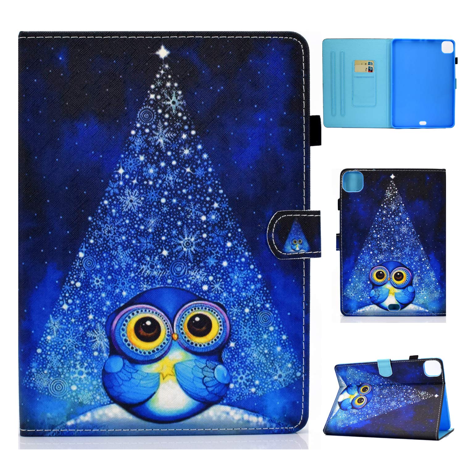 Bspring Case for iPad Pro 11 2020, Folio Protective Case Cover with Auto Wake/Sleep Ultra Thin Smart Magnetic Cover for iPad Pro 11 Inch 2020 2nd Generation, Owl