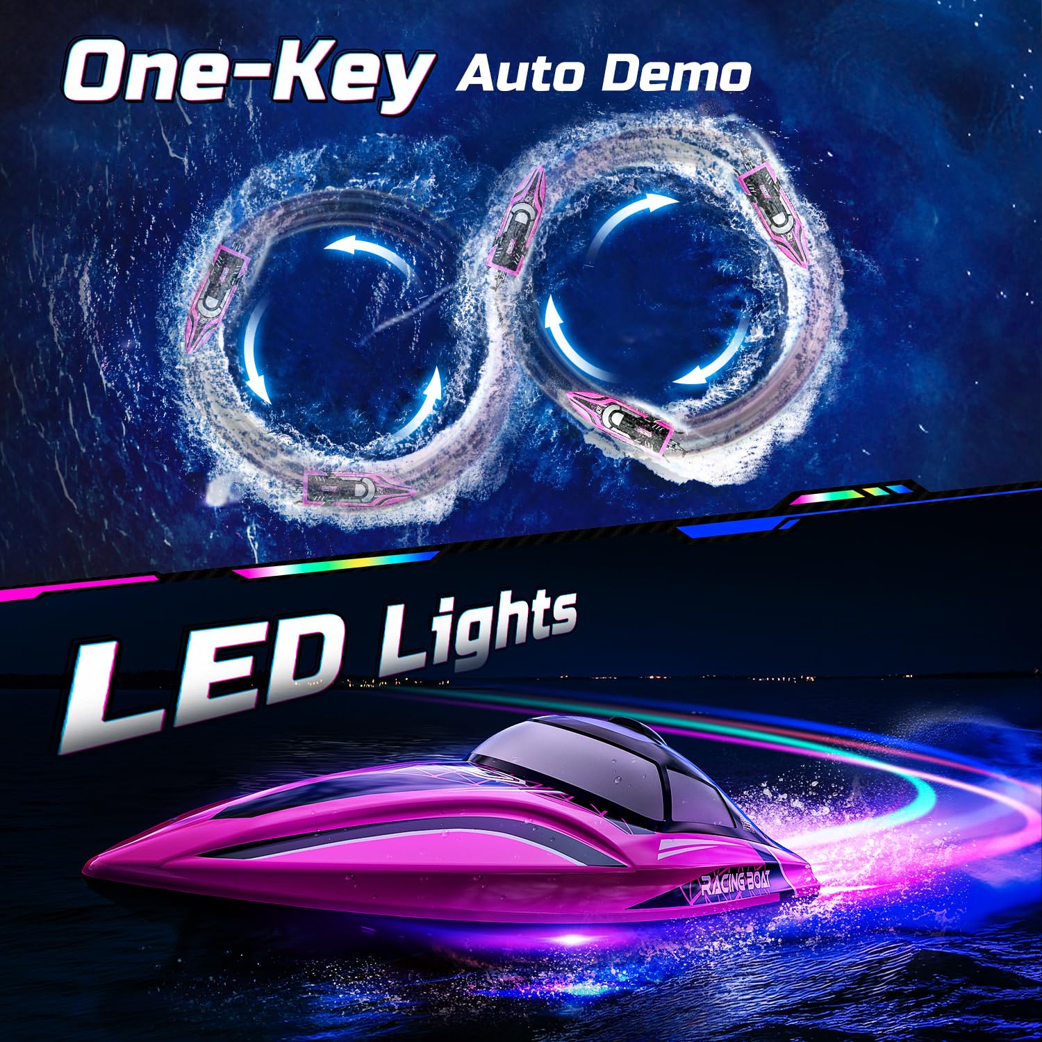 Deerc Barco Rc 30 Mph Control Remoto Luz Led Mmg | Cuotas sin interés