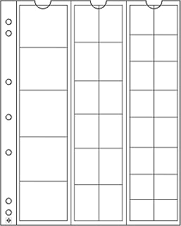 coin sheets NUMIS, 33 pockets for Diverse Ø