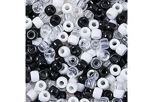 1000Pcs Black and White Pony Beads Necklace Jewelry Making