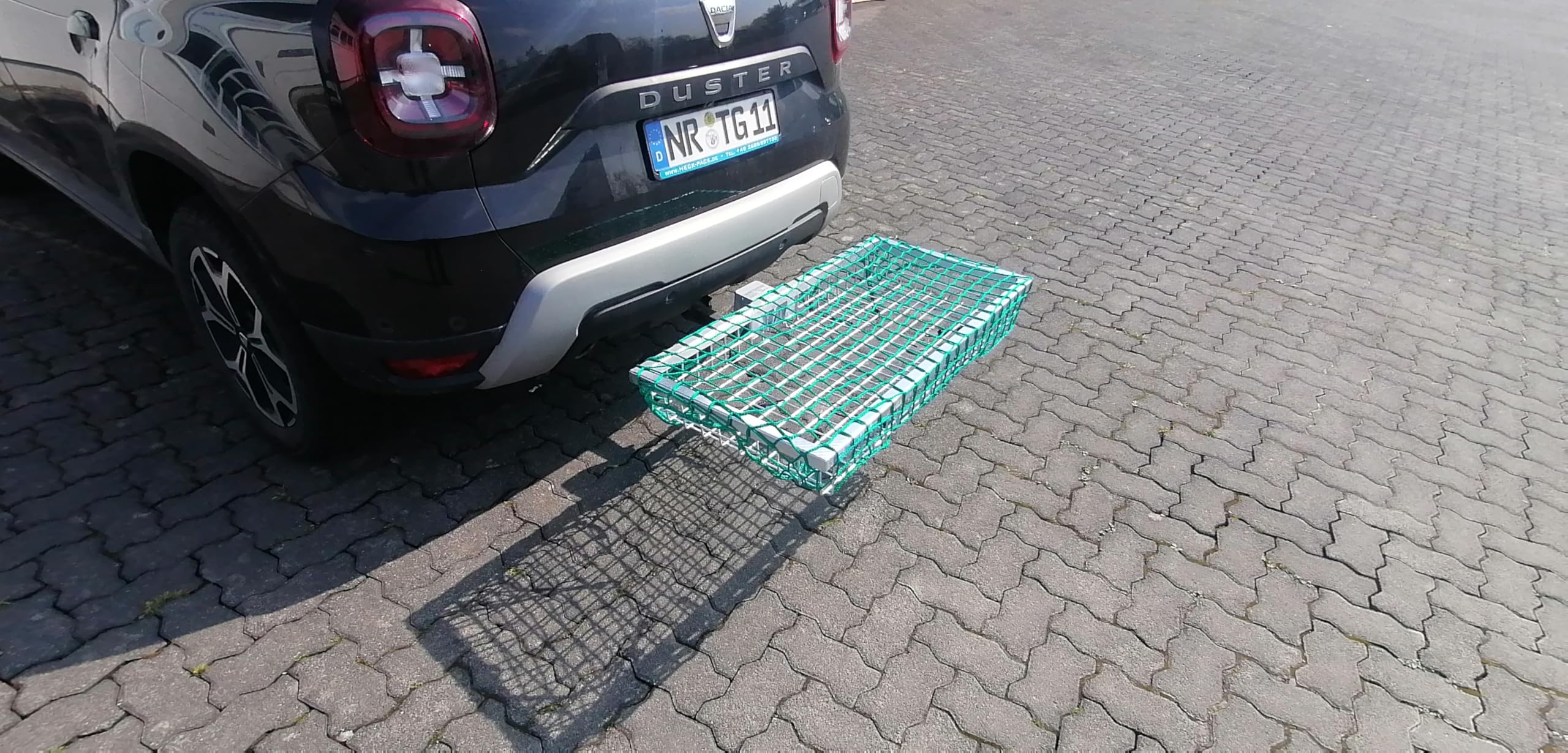 Heck-Pack Abdecknetz für Wildträger, Heckträger (1000 x 600 mm) - Gepäcknetz für Hecktransporter - Extrem reißfestes Netz zur Ladungssicherung - Inkl. 8 Spanngummis & S-Haken – Maschenweite 5cm