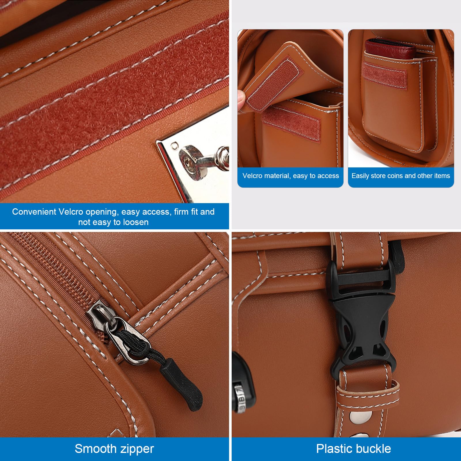 Generico Borsa Da Sella Per - Borsa Da Sella Per Resistente, Versatile | Organizer Per Bagagli, Da Viaggio, Custodia Per | Per Viaggi Turistici, Guida Su Strada, Viaggi In A Lunga Dista