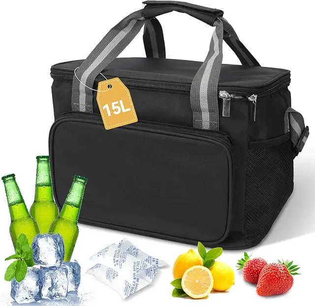 KIMIGO 15L Geïsoleerde Koeltas - Waterdicht, Opvouwbaar voor Kantoor, Camping & Picknick