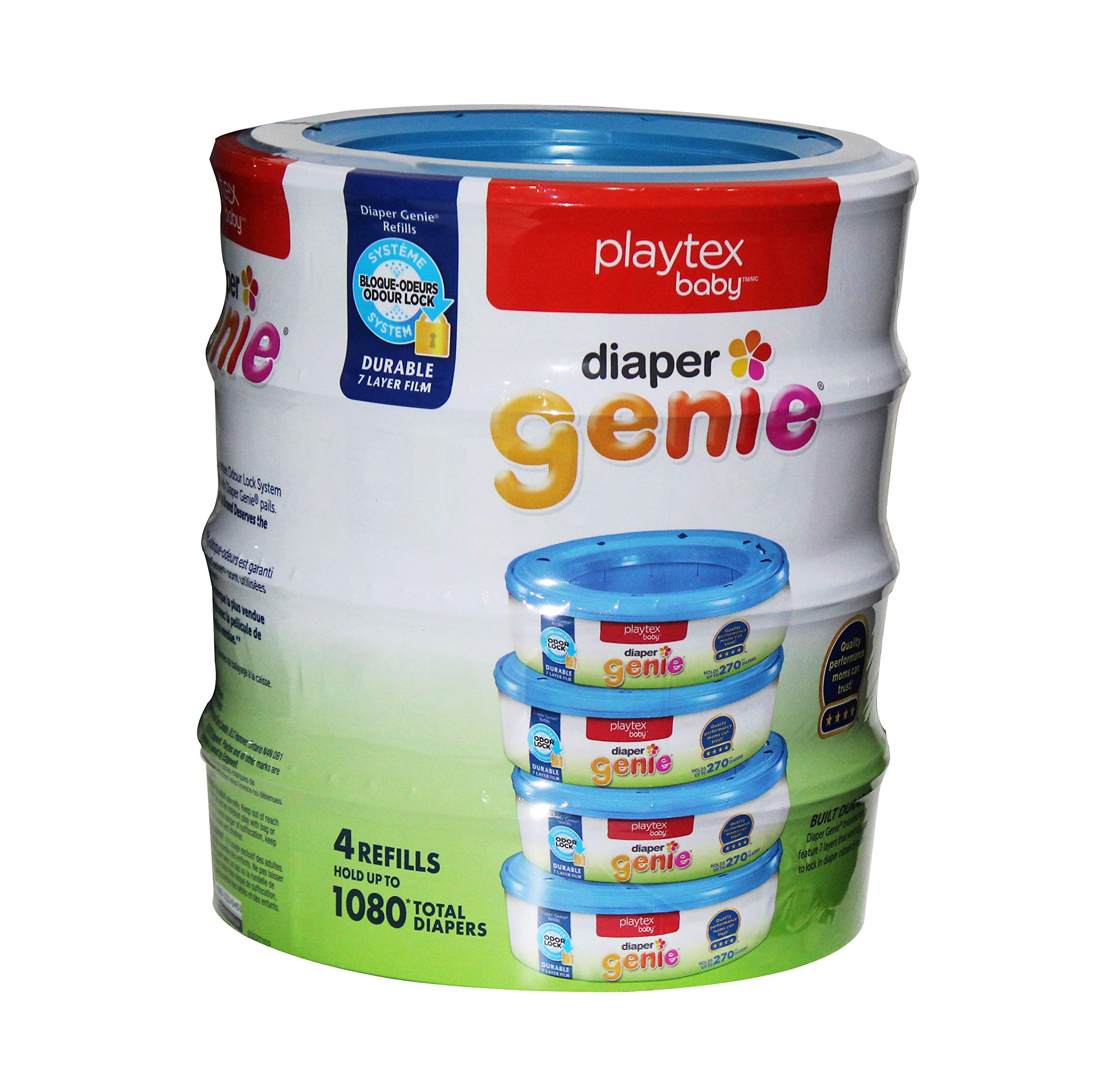 PlaytexBaby Diaper Genie Original Refills, Pack of 4 Total 1080 Diapers