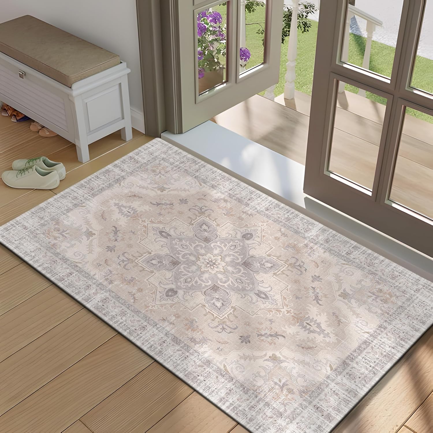 Amazon.com: TTelephant Boho Tribal 2x3 Distressed Small Entryway Rug ...