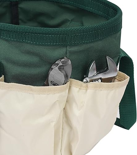 Miniatura 5 de HARFINGTON Bolsa de herramientas de jardín de 7.5 x 8.3 pulgadas, grande, Oxford, impermeable, con bolsillos, bolsa de mano de jardín, organizador
