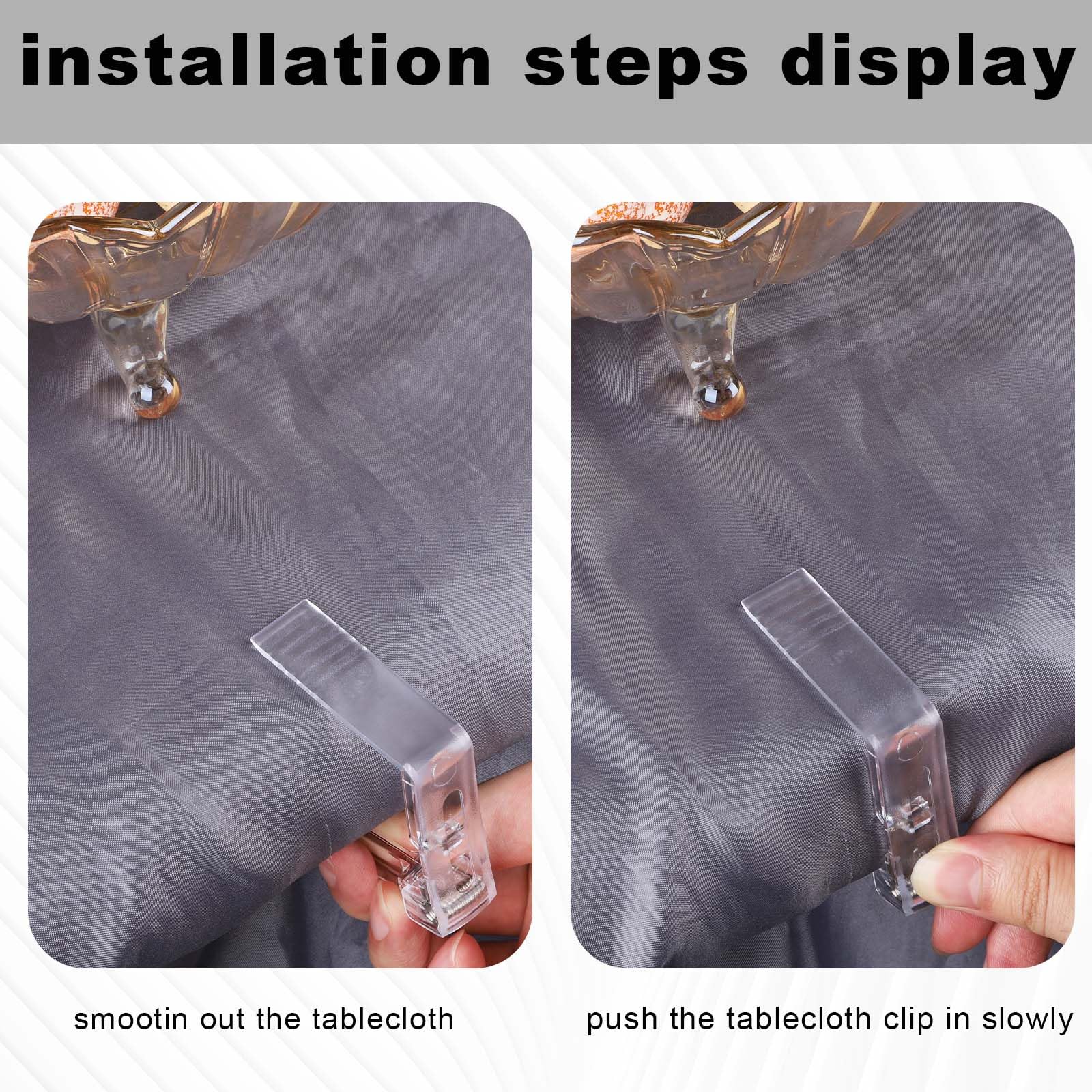 Clip Per Tovaglie 8 Pezzi - Ferma Tovaglia Trasparente Per Picnic E Outdoor - Foto 8