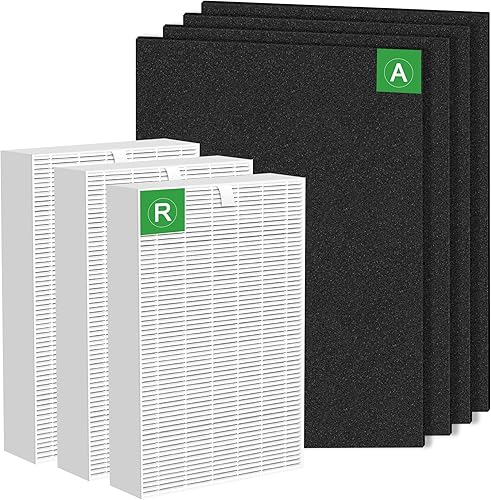 Filtro purificador de aire de repuesto para Honeywell, filtro R HEPA filtro y filtro A de carbono pre-filtro de repuesto para purificador de aire