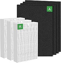 Air Purifier Filter Replacement for Honeywell, 3 Filter R HEPA Filter and 4 Filter A Carbon Pre-Filter Replacement for Honeywell HPA100 HPA200 HPA300 Series Air Purifier