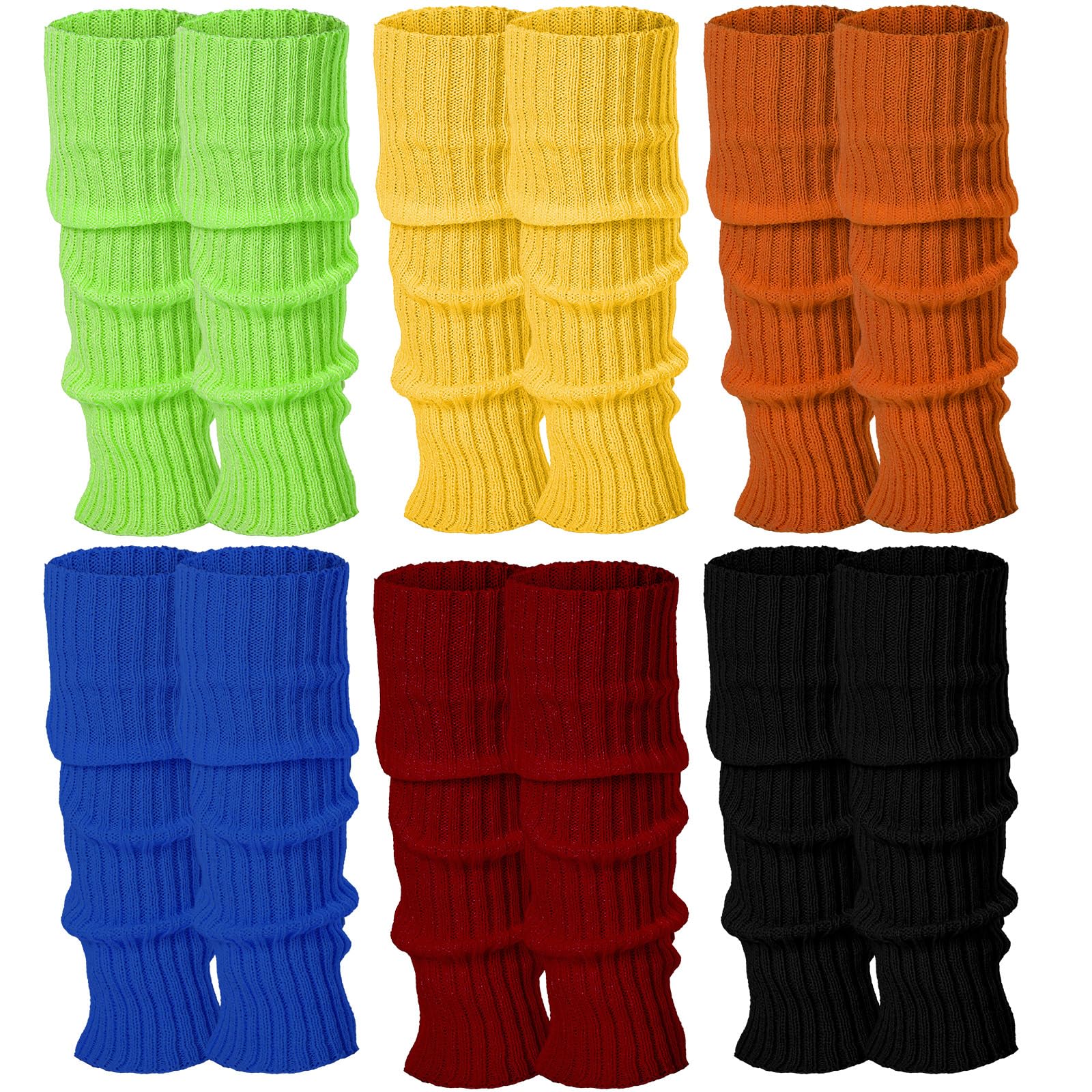 Sintege 6 Pairs Leg Warmers for Girls Women
