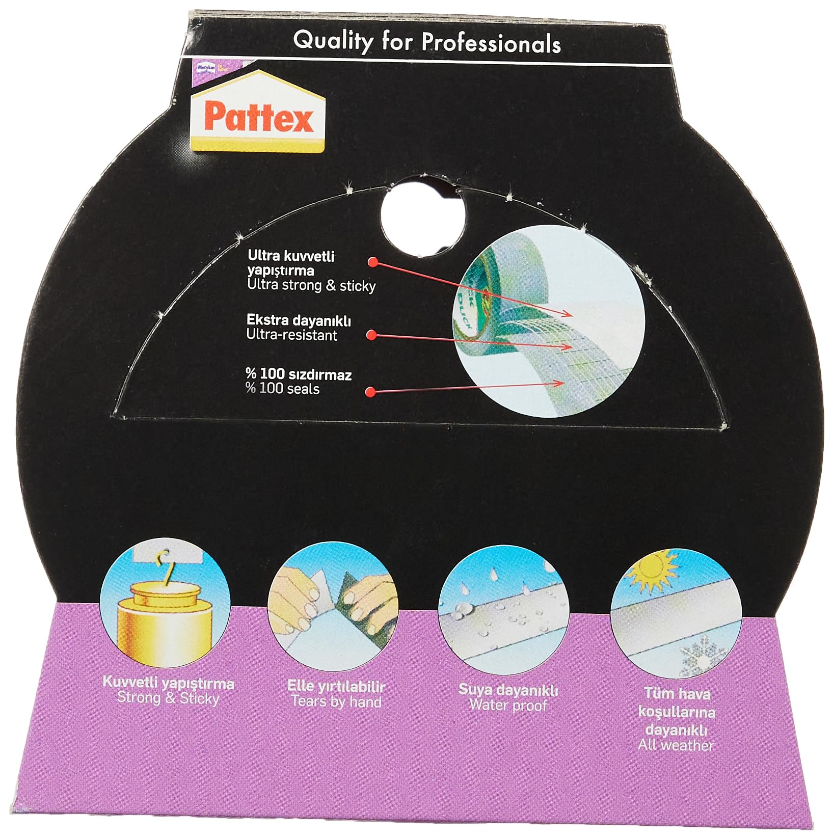 Pattex Power Tape Gri Renkli 50mm x 10m