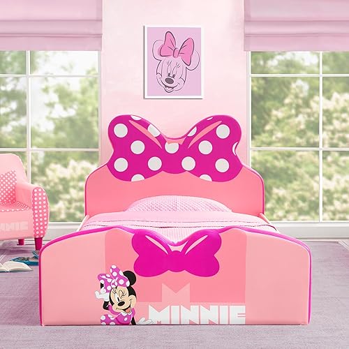 Delta Children Disney Minnie Mouse - Cama individual tapizada, color rosa