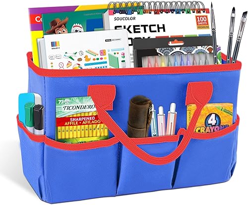 Godery Bolsa de escritorio y organizador de stock, organizador de bolsa de mano para maestros para artes, libros, papelería, etc., y organizador de