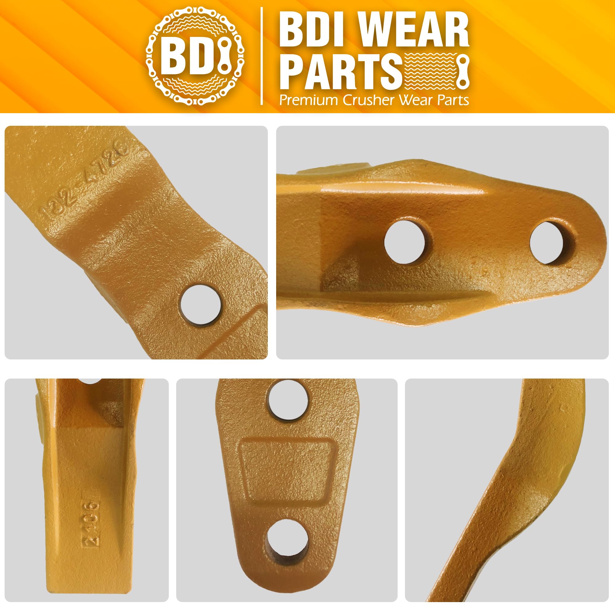 BDI Wear Parts 132-4720 Bucket Teeth, Bolt On Tooth Unitooth BDI Wear Parts 132-4720 Bucket Teeth, Bolt On Tooth Unitooth