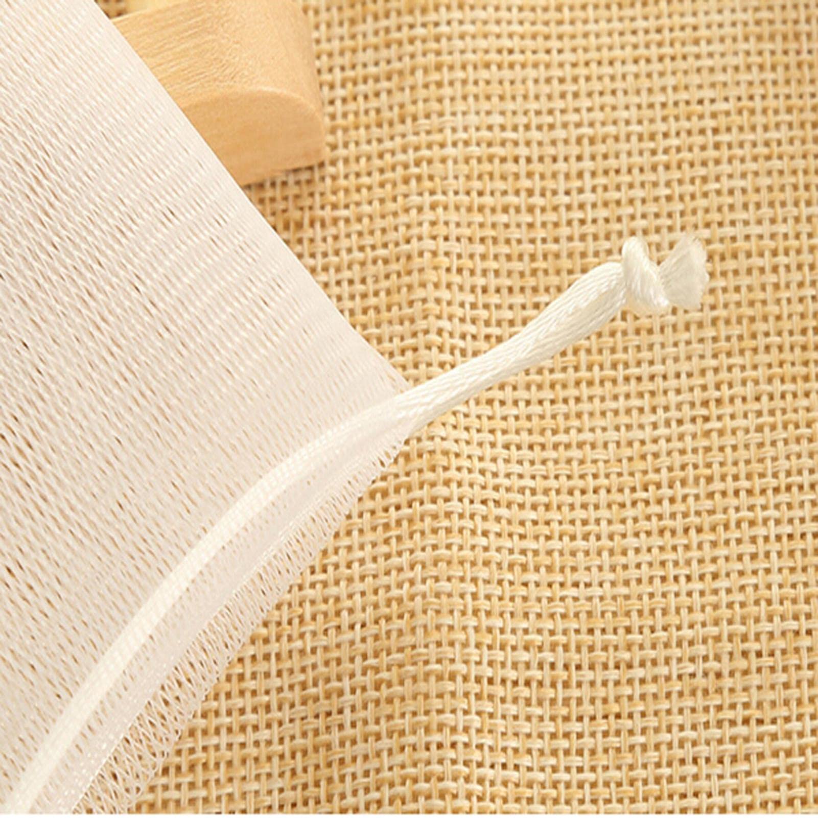 10 Stück Seifenbeutel Aus Netz – Doppellagig, Mit Kordelzug, Für Feste Seifen & Peeling