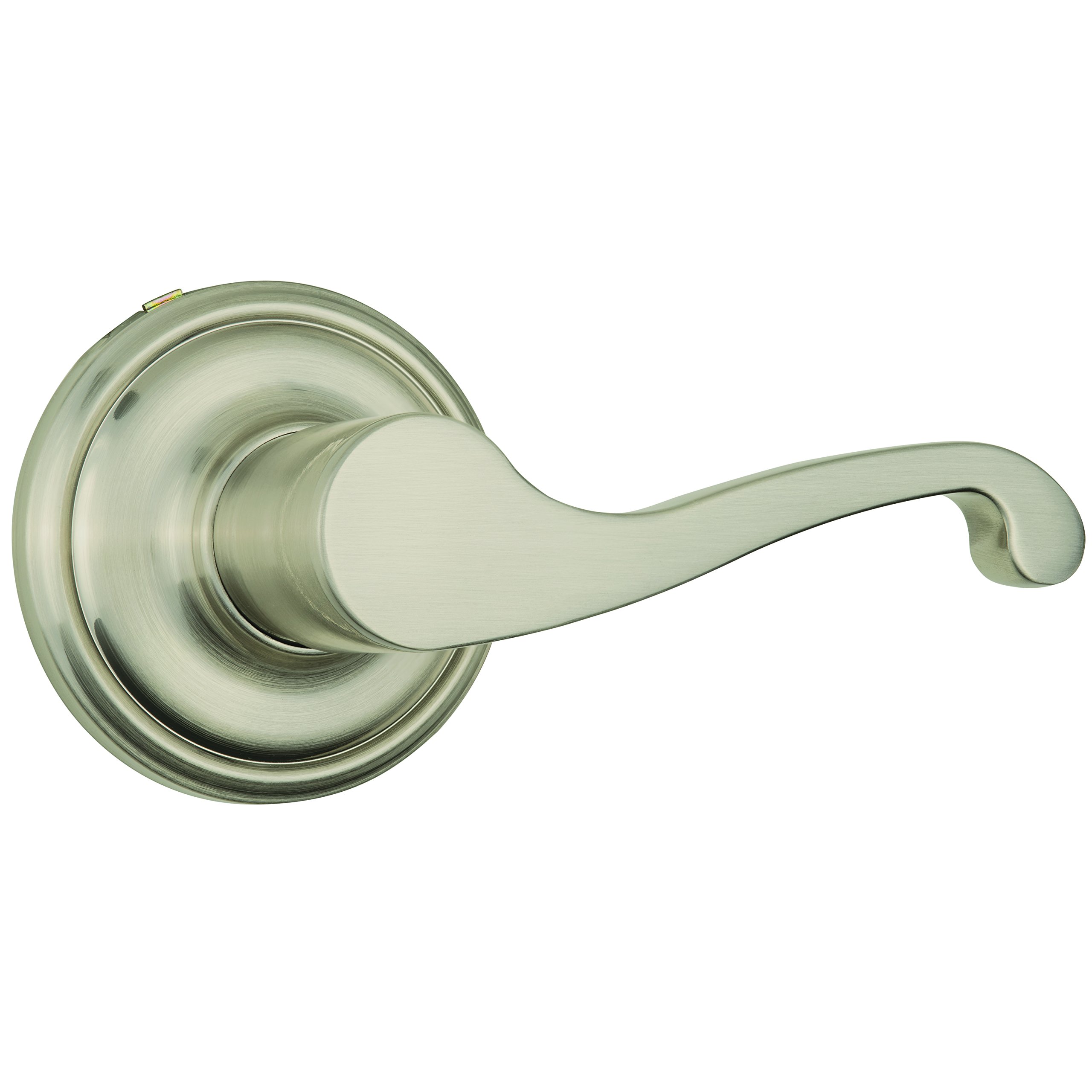 Brinks Push Pull Rotate Door Locks Glenshaw Privacy Lever, Satin Nickel, 23034-119