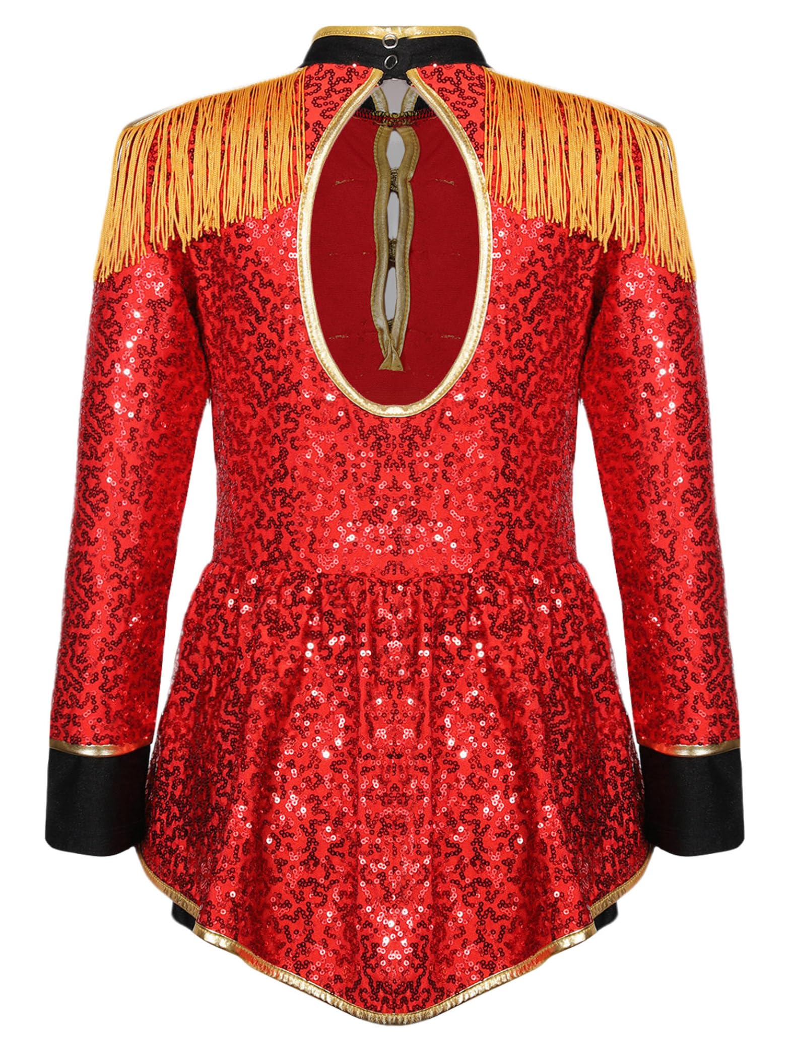 Déguisement Cirque Ringmaster Fille Costume Dompteur Bodysuit avec Chapeau Tenue Cosplay Magicien Halloween