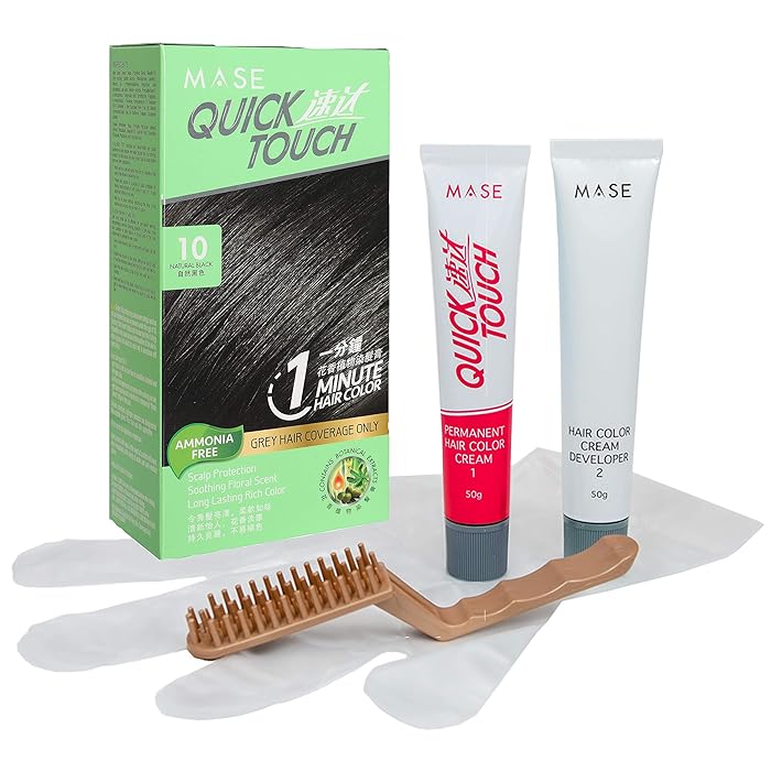 Buy Hair Dye Natural Extract Ammonia Free,Natural Black, Instant Hair