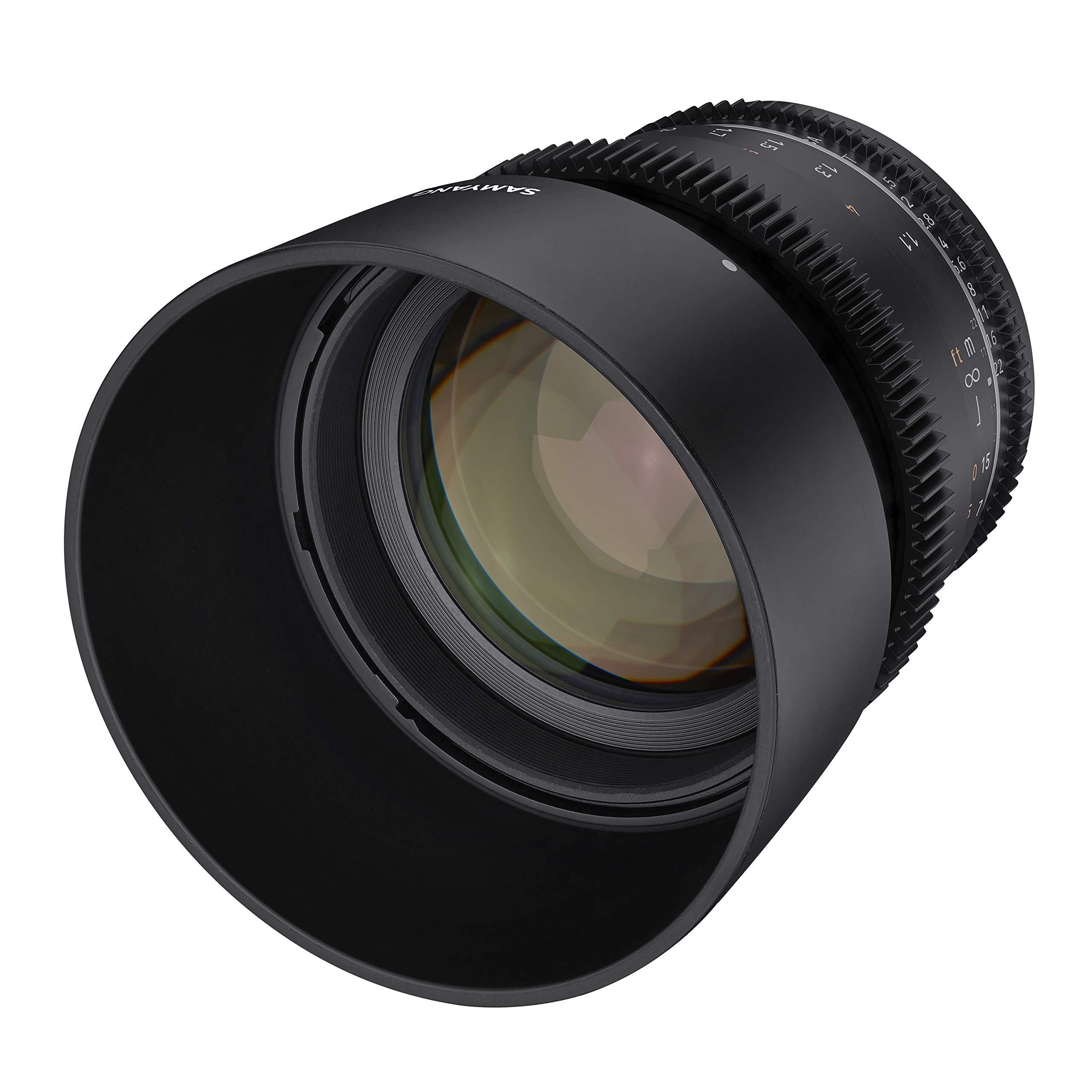 Samyang Mf 85Mm T1.5 Vdslr Mk2 Sony E - Tele Cine Veloce T1.5 E Obiettivo Video Per Sony E Mount, Lunghezza Focale Fissa 85 Mm, Follow Focus Full Frame E Aps-C, Risoluzione 8K, Nero, 23021