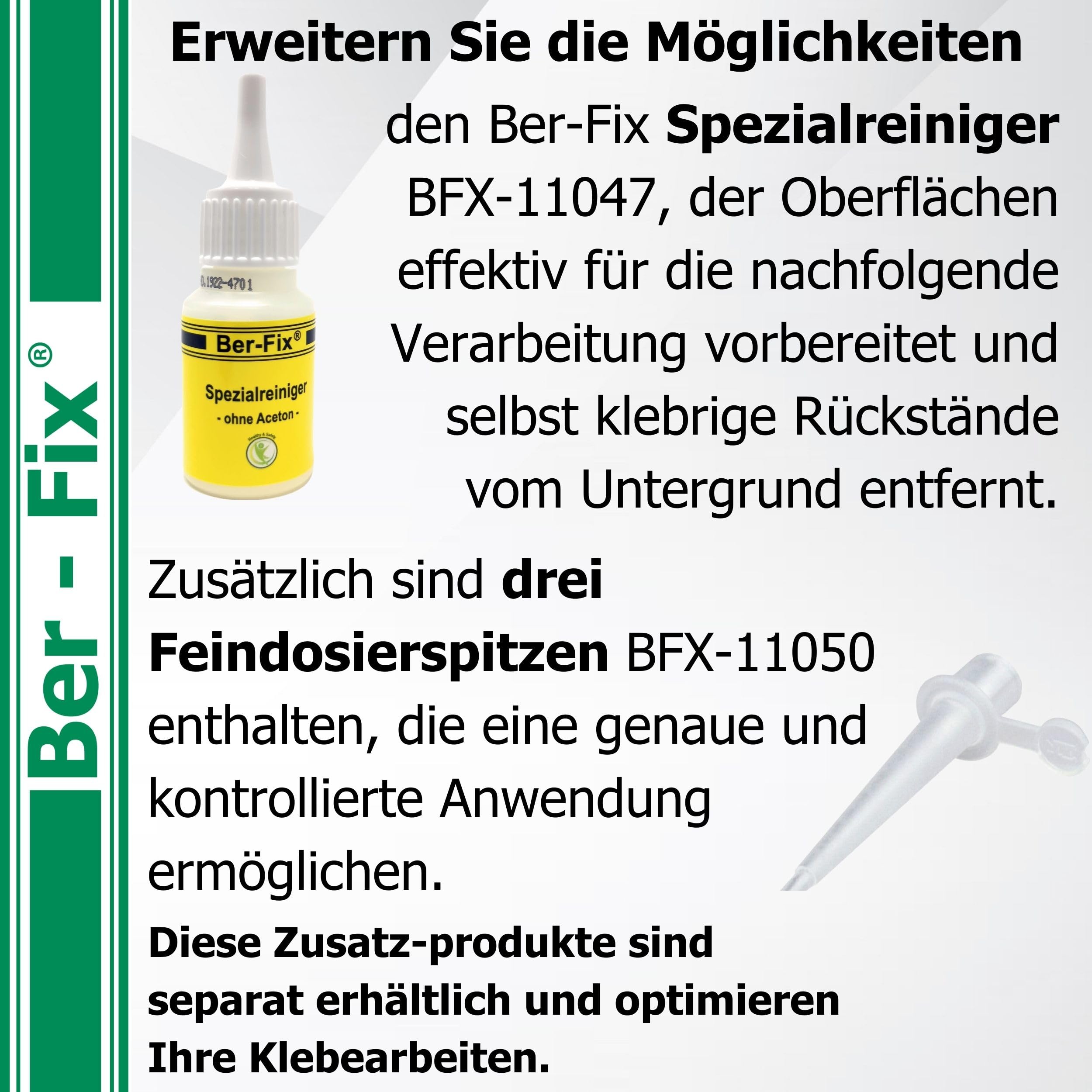 Ber-Fix Industriekleber dünnflüssig, 5 x 20 g + 60 g Füllstoff
