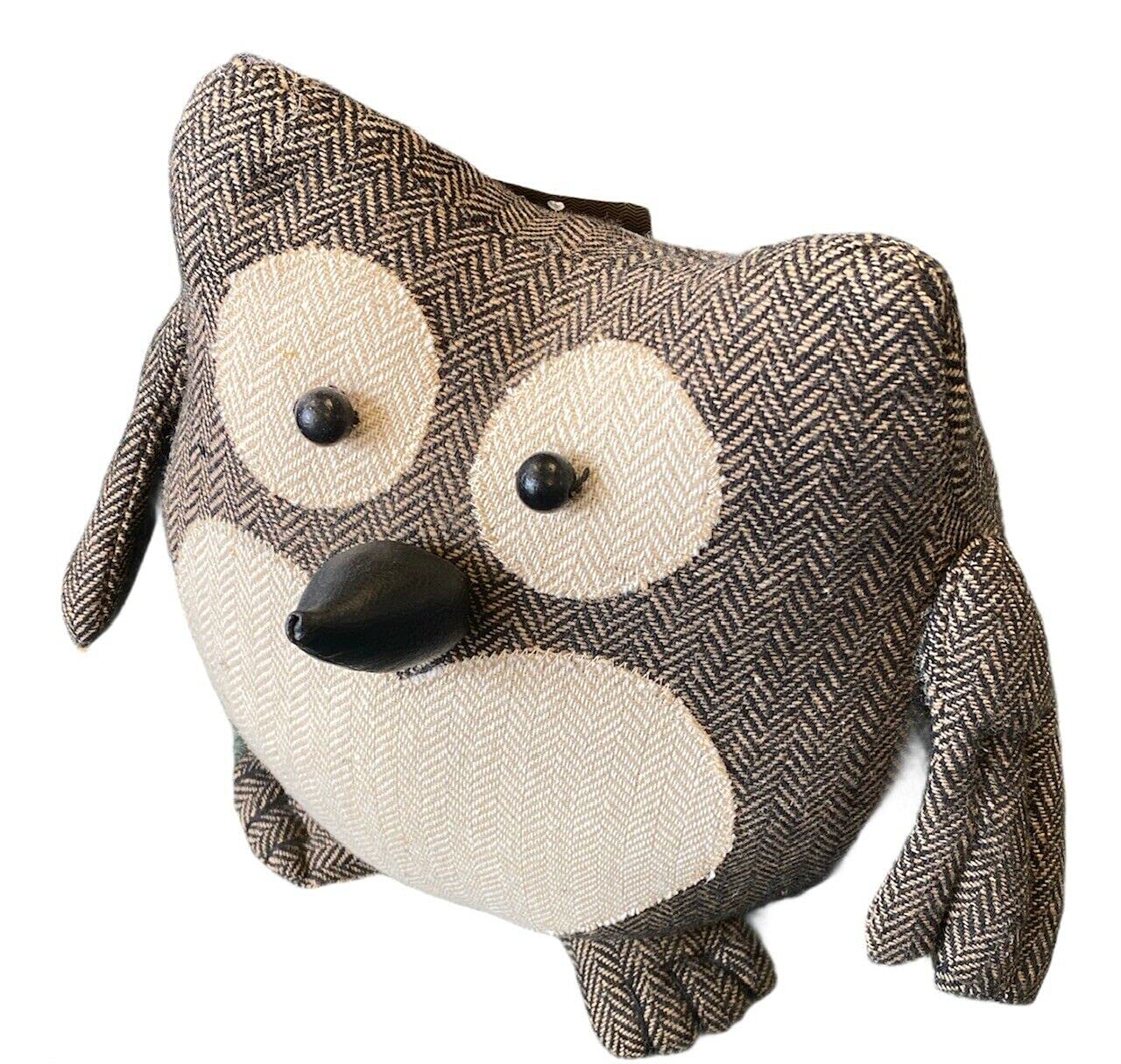 Tamersgifts Tweed Owl Doorstop Assorted Doorstop Door Stop Stopper Filled Heavy Doorstop Faux Leather Novelty Wedge (Tweed Owl Doorstop)