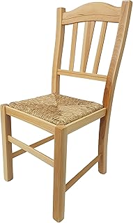 Totò Piccinni Ordine Minimo 2pz, Sedia Silvana in Legno di faggio, ALTISSIMA QUALITA', Robusta 8Kg, già montata (Grezzo, Seduta Paglia)