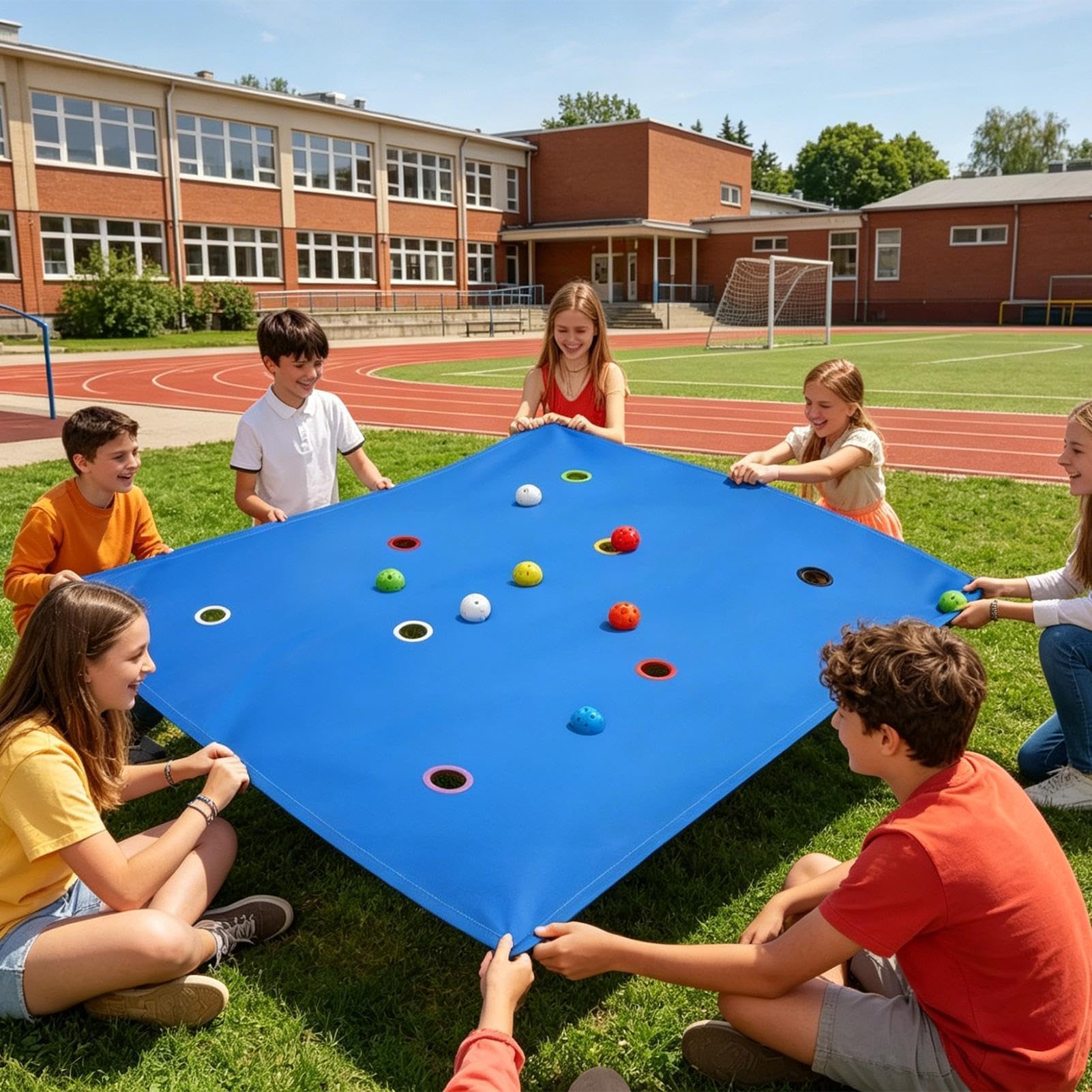 Giochi di team building per lavoro, attività di gruppo all'aperto con 8 palline, divertimento per riunioni di famiglia, cortile, spiaggia, parco giochi e feste