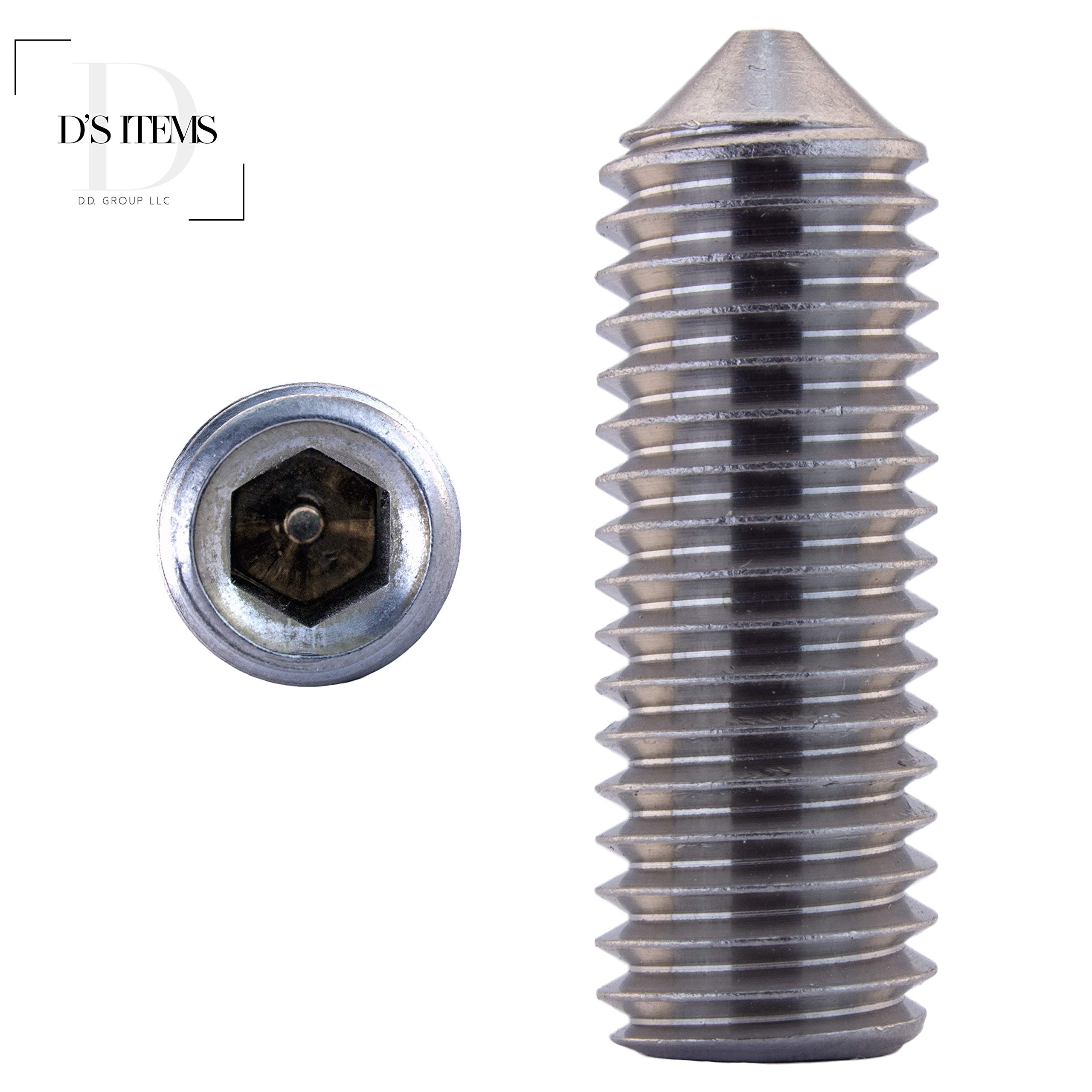 Gewindestifte mit Spitze - M3x10 - DIN 914 - Edelstahl A2 - [10 Stück] - | Wurmschrauben | Madenschrauben V2A