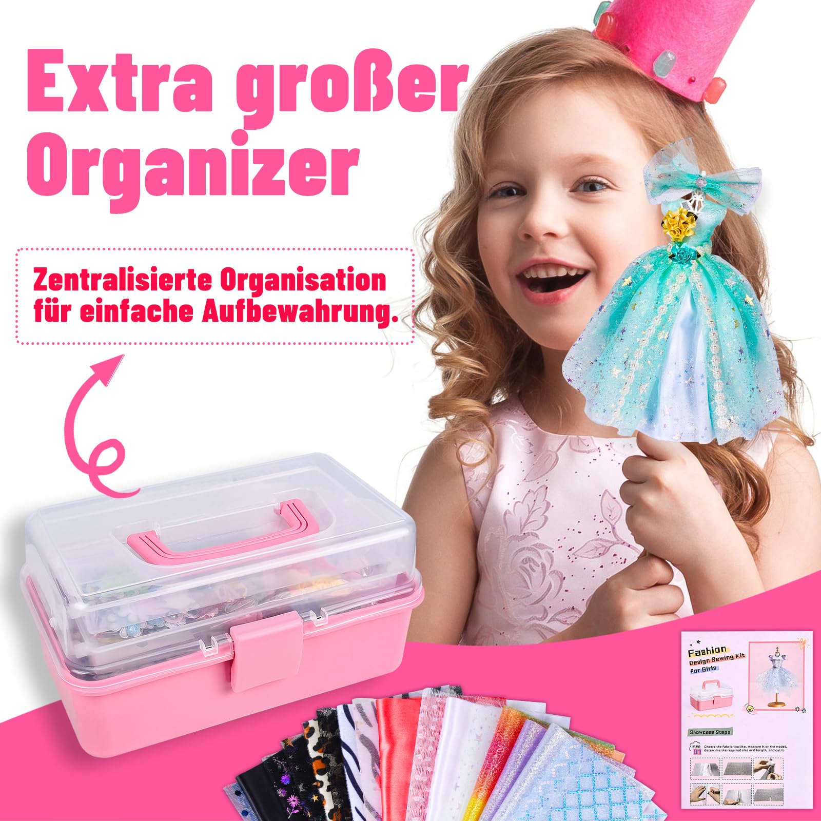 Doe-het-zelf diamantschilderkit voor meisjes van 6 tot 12 jaar