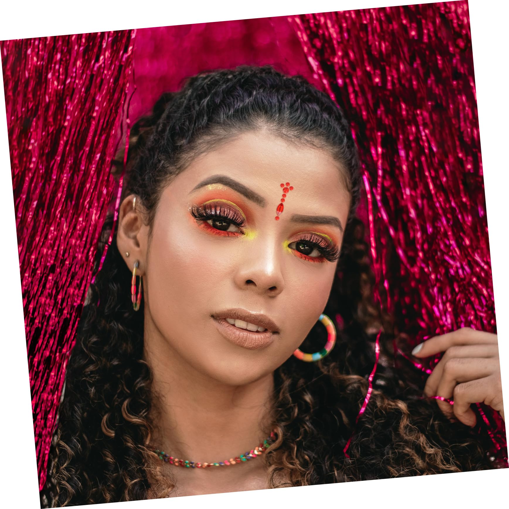 Ipetboom 35hojas Gemas Faciales Autoadhesivas De Joyas De Maquillaje Brillantes y Coloridas Para Fiestas Para Halloween y Eventos Especiales