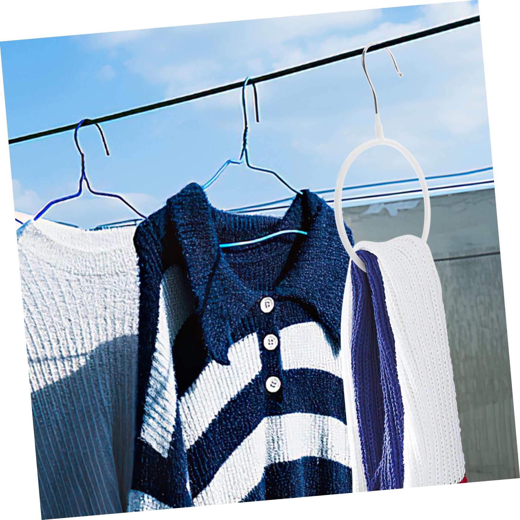 Levemolo 10pcs Anti-Slip Scarf Hanger Holder Organizer Cashmere Scarf Rack Hanger Holder Storage Organiser