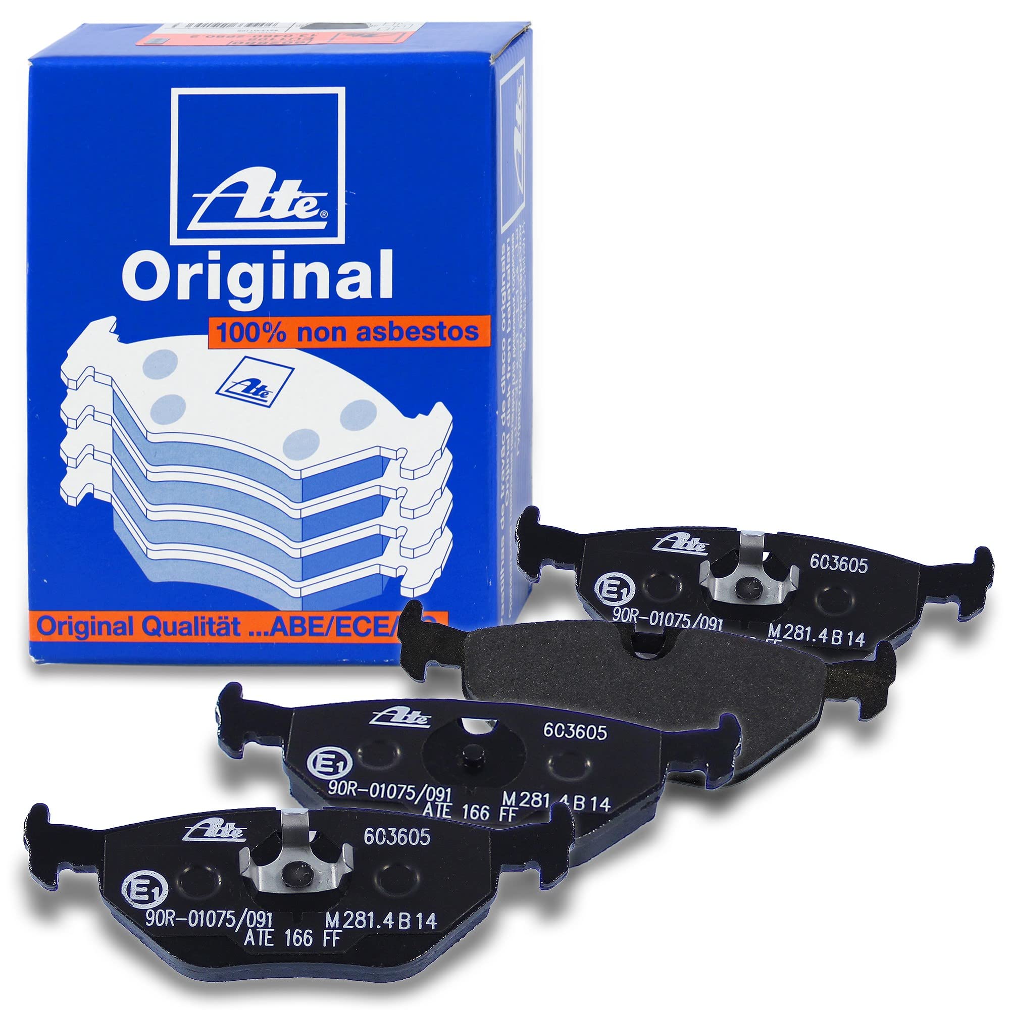 ATE Bremsenset Hinterachse inkl. Bremsscheiben hinten Ø 294 mm belüftet beschichtet Hinterachse und Bremsbeläge hinten Hinterachse + Verschleißkontakt Kompatibel mit BMW 3er (E46)