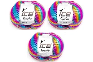 Ice Yarns Picasso Rainbow Yarn 6-Skein Pack 44% Acrylic 56% Polyester
