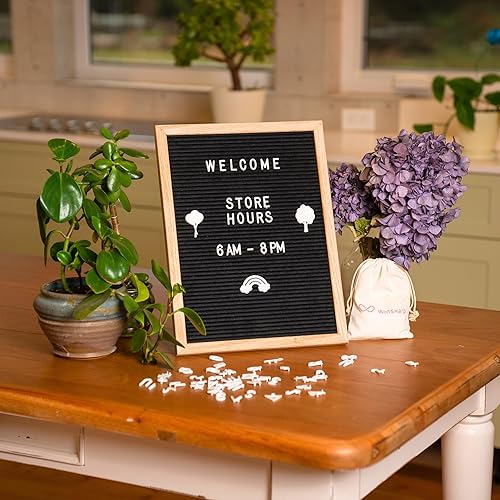 Miniatura 2 de Tablero grande de fieltro intercambiable para el aula con 510 letras, números, símbolos, emojis, puntuación de 12 x 16 pulgadas, tablero grande de