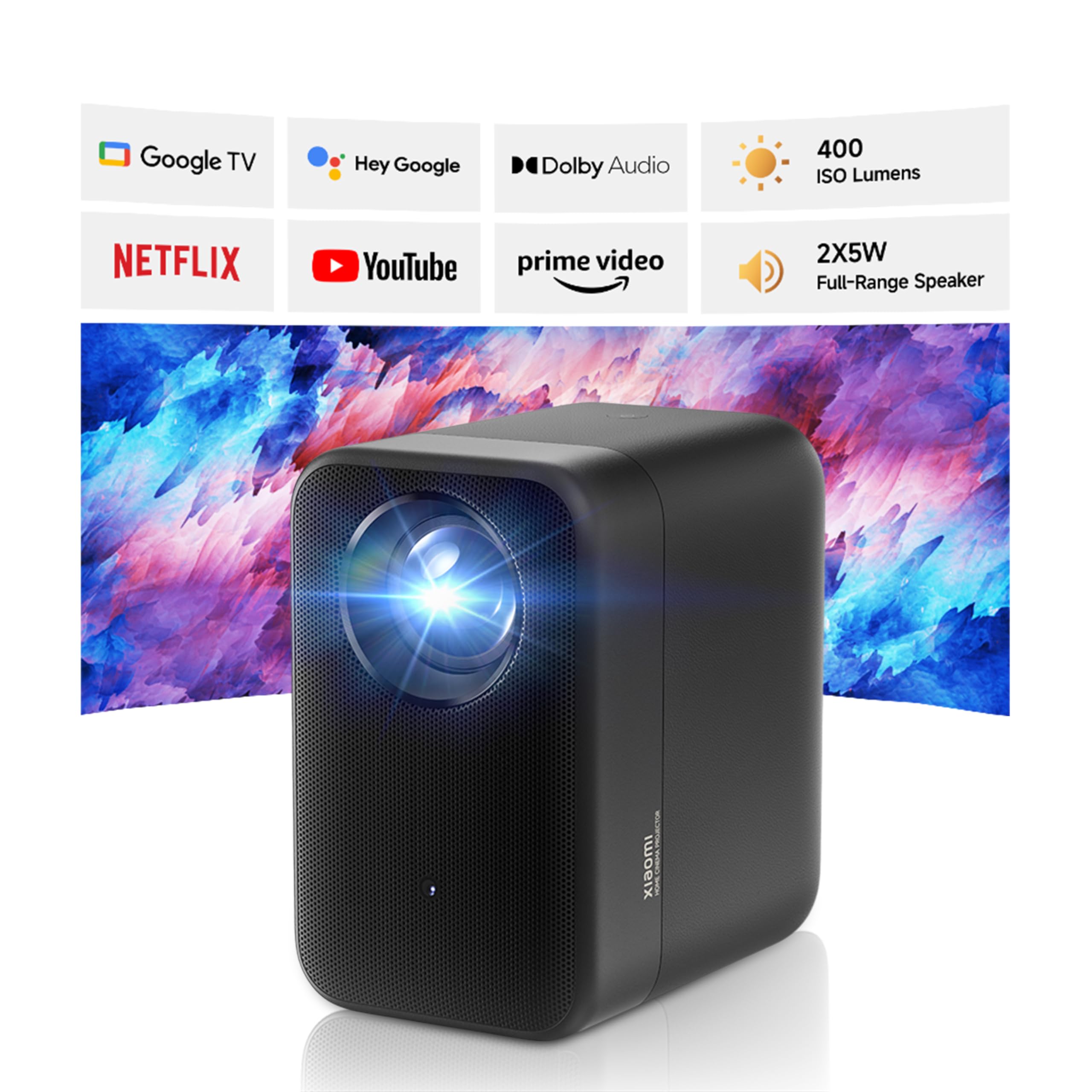 Xiaomi Smart Projector L1 Pro with Google TV & Netflix, 400 ISO