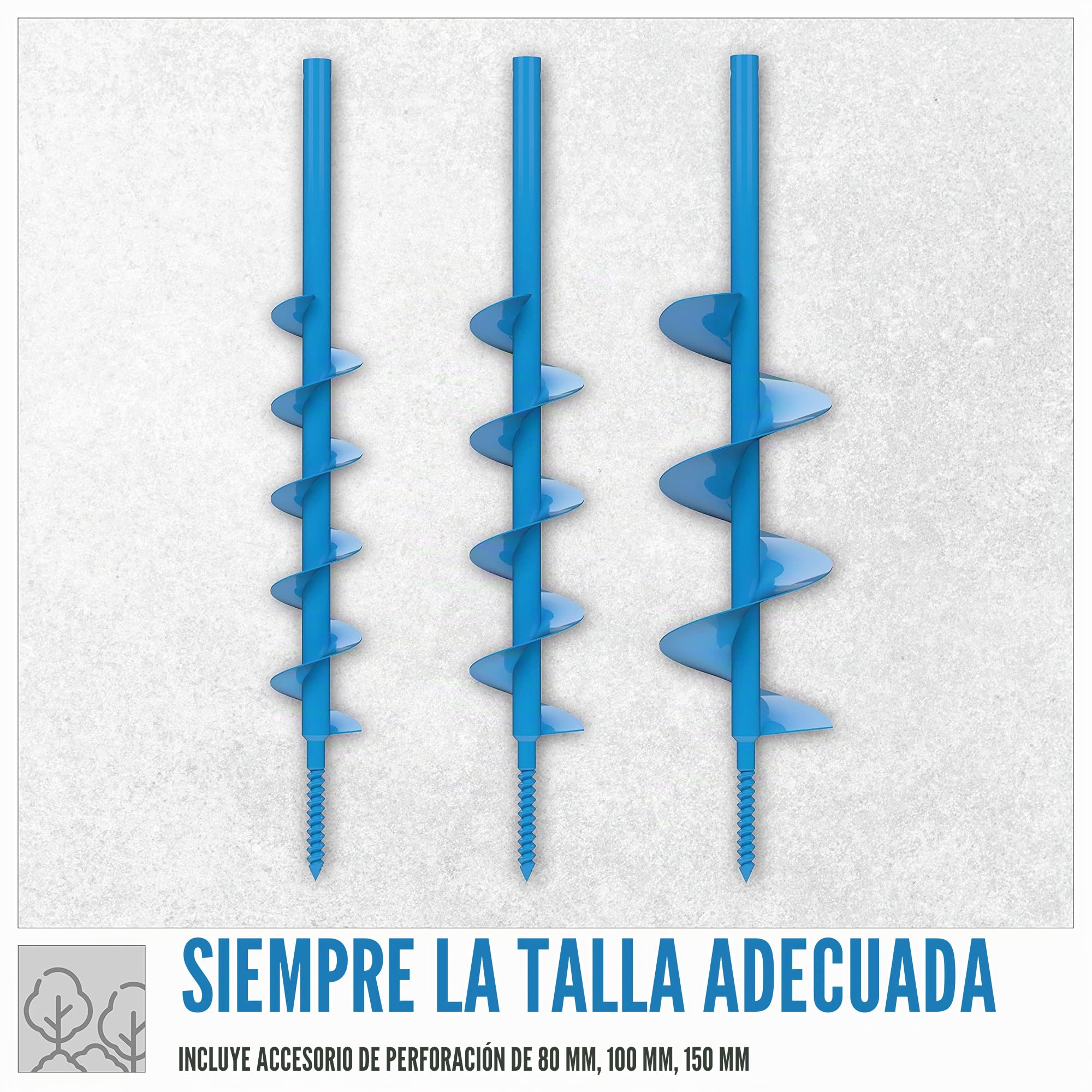 Güde 94415 GH 80-150 - Broca manual 3 en 1 (incluye tres accesorios diferentes), color azul, 68 x 23 cm