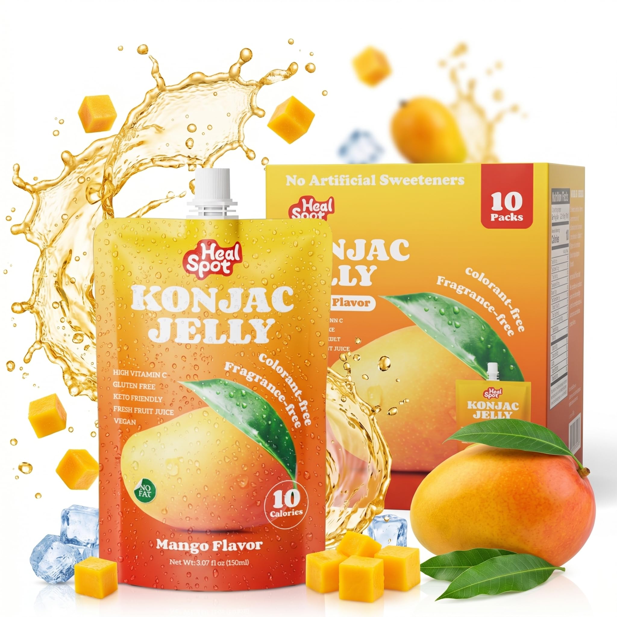 Amazon.com : Healspot Real Fruit Juice Snacks Konjac Jelly with