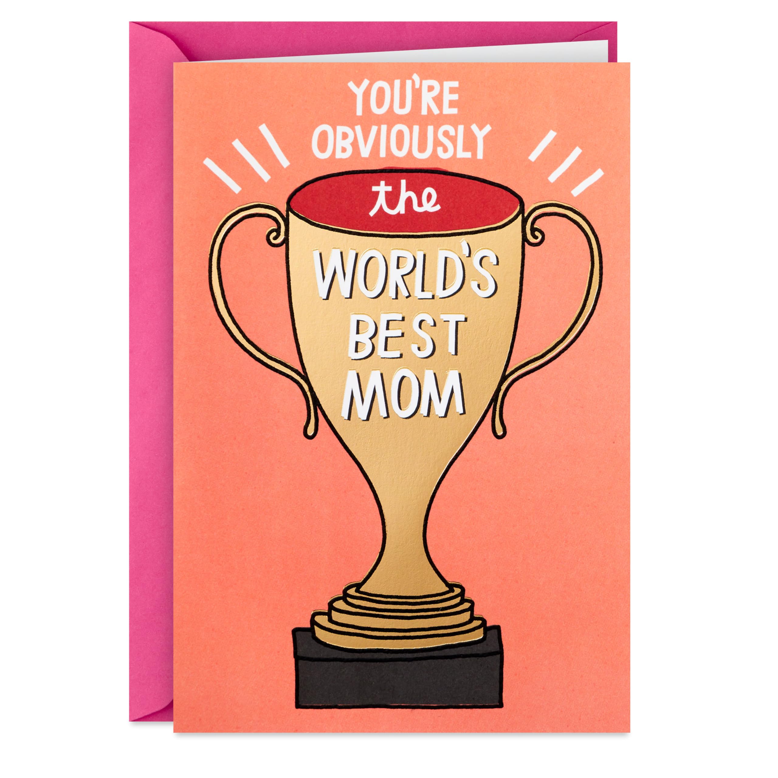 Hallmark Shoebox Funny Mother's Day Card from Son or Daughter (World's Best Mom Trophy)