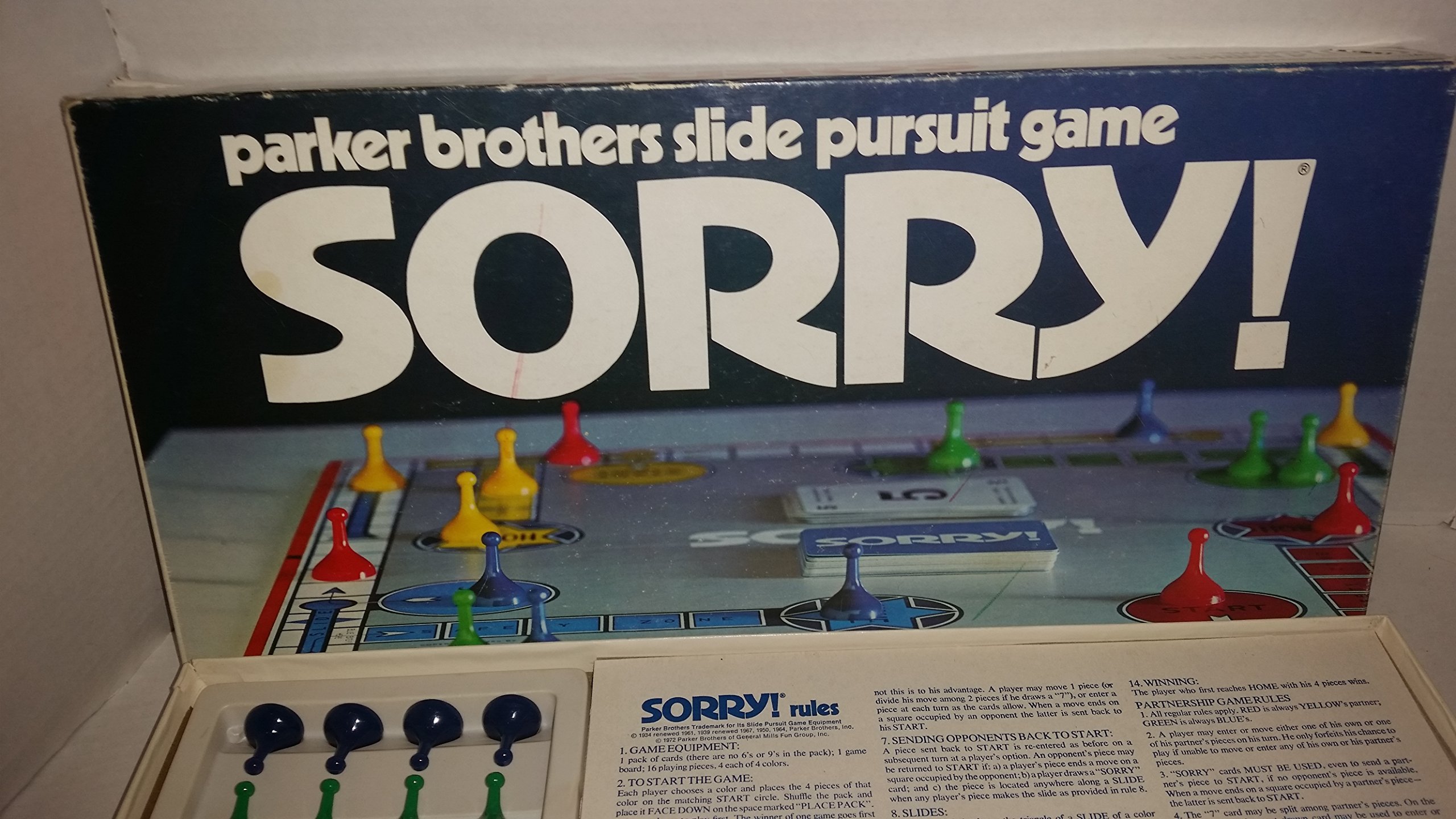 Amazon.com: Sorry 1972 Edition Vintage Board Game : Toys & Games