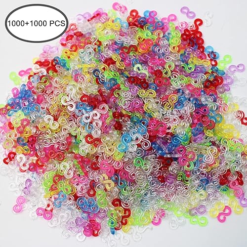 Miniatura 2 de 2000 clips S clips de goma para bandas de goma, conectores lyfLux de goma, fabricación de pulseras, artesanías de bricolaje, accesorios exquisitos,