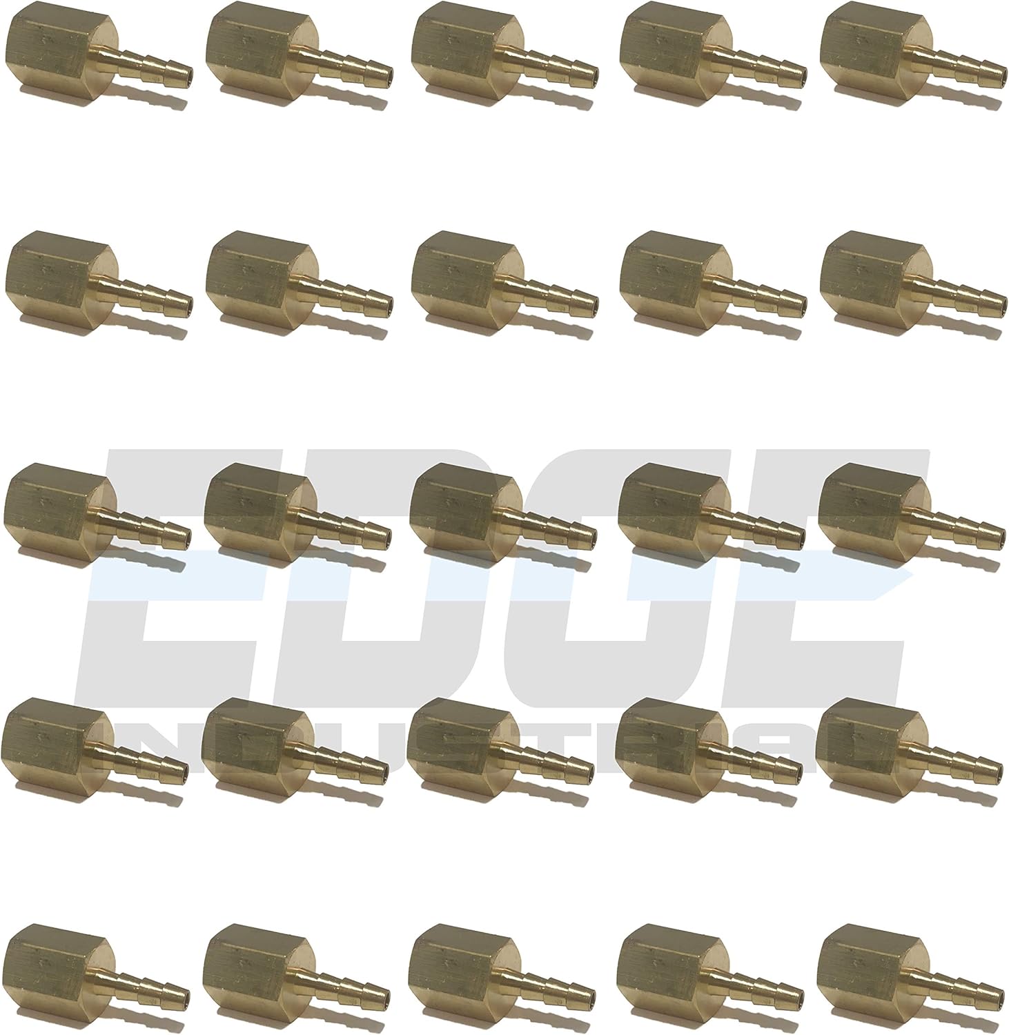 3/16" Hose ID to 1/4" Female NPT FNPT Straight Brass Fitting Fuel/AIR/Water/Oil/Gas/WOG (Qty 01)