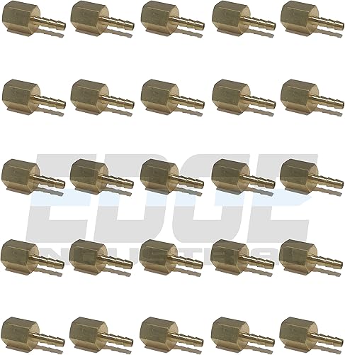 Miniatura 3 de EDGE INDUSTRIAL Diámetro de manguera de 316 pulgadas a hembra NPT FNPT FNPT de latón recto para combustible, aire, agua, aceite, gas, WOG (cantidad