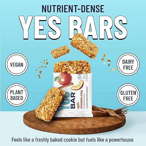 Miniatura 3 de The YES Bar Apple Cinnamon Crisp  Proteína a base de plantas barra de aperitivos decadentes vegana paleo sin gluten sin lácteos baja en azúcar