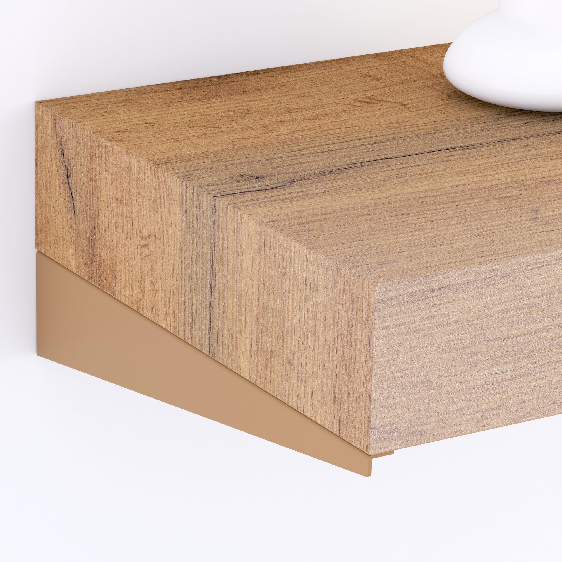 Mobili Fiver, Mensolone Da Bar Evolution 120x40, Rovere Rustico, Tavolo a muro sospeso per Bar e Ristoranti, Cucina, Made in Italy