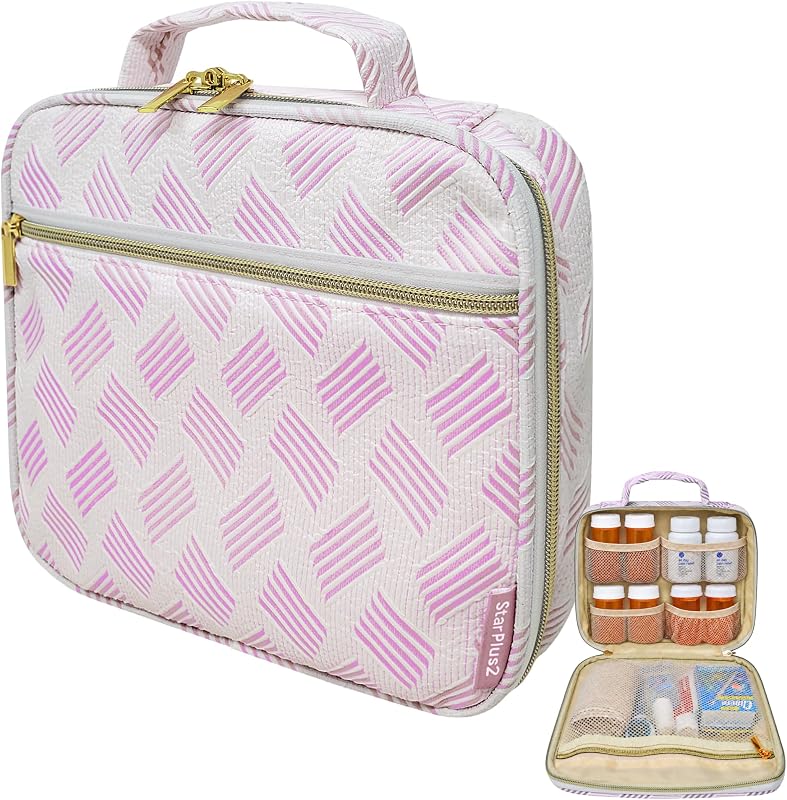 Necessaire organizadora média StarPlus2 para frascos, jacquard roxo
