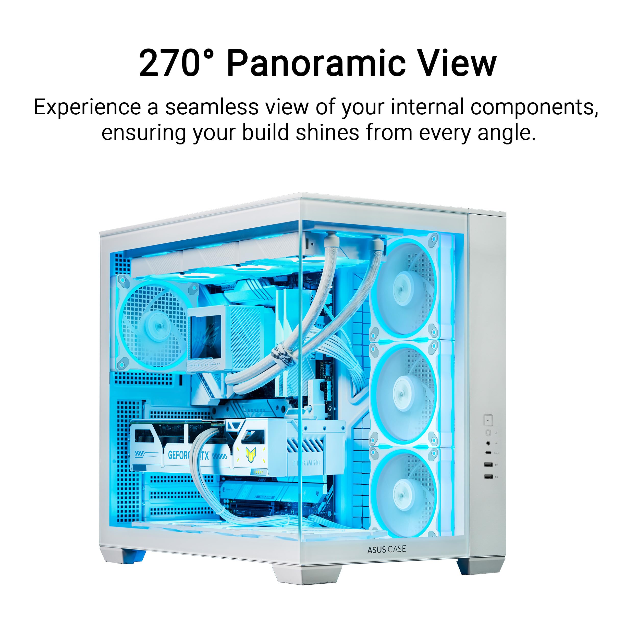 Image secondaire de Boîtier ASUS A32 Plus ATX Blanc avec Ventilateurs ARGB